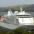 Cruise ship Silver Shadow berthed at Port Chalmers. Photo: Peter McIntosh