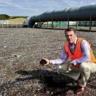 Dunedin City Council wastewater treatment manager Chris Henderson checks a malfunctioning...