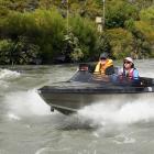 About 20 boats from the Otago Branch of Jet Boating New Zealand, pictured on the Matukituki River...