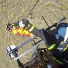 A man who had a heavy landing while paragliding at Treble Cone yesterday was flown to the Lakes...