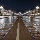 An almost deserted piazza Vittorio in Turin, Italy. Photo: Getty Images 