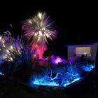 Luma crew member Simon Holden has set up light installations in his front yard in the resort....