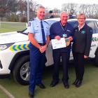 Senior Sergeant Roy Appley, Don Dalrymple, of the Christchurch South Community Patrol, and CPNZ...