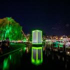 A temporary structure on Lake Wakatipu was lit up as part of the launch of the new 
...