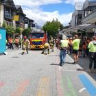 Naylor Love workers were cleared from the O'Connells shopping mall in Beach St, Queenstown, as...