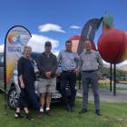 Celebrating the arrival of the Cromwell Lions Club’s new community van are (from left) Central...