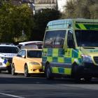 Emergency services attend an incident in High St on Tuesday afternoon. Photo: Gregor Richardson