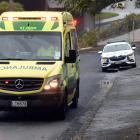 Police and ambulance at an incident at Leckhampton Ct today. Photo: Peter McIntosh