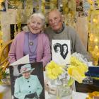 Ready for their 70th anniversary on Saturday are Elizabeth and John Adam, in Dunedin yesterday....