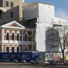 The new hospitality complex in Cathedral Square will open in December. Photo: Geoff Sloan