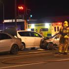 The crash happened at the intersection of Hillside and Andersons Bay Rds. Photo: Peter McIntosh 