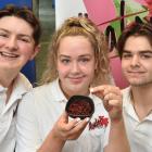 Abalro Health founders (from left) Robert Donohoe (17), Abby Green (18) and Alex Livingstone (18)...