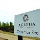 The gateway to Akarua’s Cairnmuir Rd vineyard. PHOTO: SUPPLIED