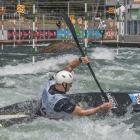 Finn Butcher trains for the recent canoe slalom world championships in Augsburg, Germany. Photo:...