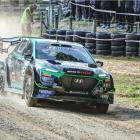 Seconds in it . . . It came down to mere hundreds of a second. Hayden Paddon driving his Hyundai...