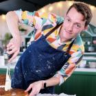 Alby Hailes ices a cake during The Great Kiwi Bake Off. Photo: supplied