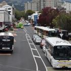 The bus hub in Great King St will display the Otago Regional Council’s reduced bus schedule, set...