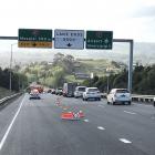 The incident affected southbound traffic on the motorway for a time. Photo: Linda Robertson