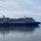 The Celebrity Eclipse entering Otago Harbour this morning. Photo: Craig Baxter 