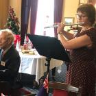 Donald Cullington (piano) and his daughter Fiona Pickering (flute) entertain Victoria League...