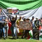 Protesters against repression in Iran gathered in the upper Octagon yesterday on the anniversary...