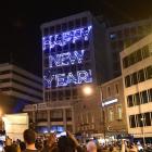 Part of the controversial light show on New Year’s Eve in the Octagon. Photo: Gregor Richardson