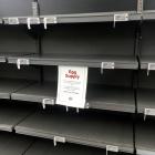 Supermarket shelves are empty of eggs. PHOTO: ODT FILES