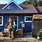 Maggie George and Simon Moir at The Snuggery, on Stewart Island. PHOTO: SUPPLIED