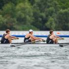 From left - Oliver Leach, William Milne, Fergus Johnston (Christ’s College), Samuel Woodgate (St...