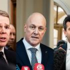 Party leaders (from left) Chris Hipkins, Christopher Luxon and David Seymour. Photo: RNZ