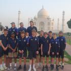 Taieri College cricketers in front of the Taj Mahal on a recent tour of India. PHOTO: SUPPLIED