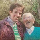 Pleased to see a blood relative for the first time in half a century, Esther Hippe (right) shares...