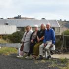 Ōtākou Marae members concerned about the state of Harington Point Rd on Otago Peninsula are (from...