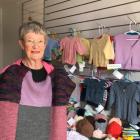 Marie Rhodes runs a knitting shop on Rue Lavaud with all proceeds funding the Akaroa Health...