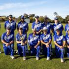 Oamaru players (back row, from left) Brad Flint, Jordan Bartlett, Asanka Gamlathge, Andrew...