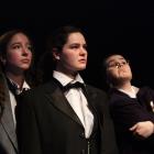 White Men cast (from left) Lucy Brown, Caitlin Brennan and Bella Kircher — who will not be...