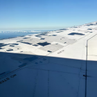 The starboard wing of Latam Air Boeing 787-9 Dreamliner CC-BGG pictured covered in tape just days...