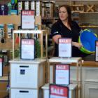 Storage Box Dunedin co-owner Rachael Jefferson prepares for the store’s closing down sale. PHOTO:...