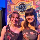 Smokefree Rockquest duo winners Winnie Conlan (left) and Olivia Morriss, both 15, rehearsed for...