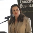 Finance Minister Nicola Willis speaks to the Queenstown Business Chamber of Commerce yesterday....