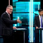 Labour Party leader Keir Starmer and Conservative Party leader and Prime Minister Rishi Sunak...