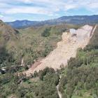 An aerial view of the landslide in Yambali village, Enga Province. Photo: UNDP Papua New Guinea...