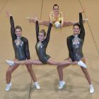 Astra Gymnastics club members (from left) Emma McCaughan, 21, Olivia Hurley, 16, Kate Coates, 18,...