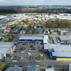 An aerial view of the Ashburton Central retail centre slated for redevelopment. Photo: SUPPLIED