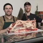 Dunedin butchers Isaac Webster (left), of Links Quality Meats, and Riley Hall, of Gardens New...