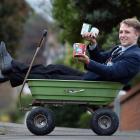 King's High School year 13 pupil Declan Viljoen is aiming to collect at least 1000 cans this year...