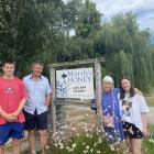 The third and fourth generation to grow up in the Marshes’ honey business are (from (left)...