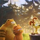 From left, Vic (voiced by Samuel L. Jackson), Garfield (Chris Pratt), Odie (Harvey Guillén) and...