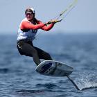 Justina Kitchen will make her Olympic debut in kitefoiling in Paris. PHOTO: GETTY IMAGES