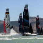 The SailGP event on Lyttleton Harbour. Photo: Getty Images 